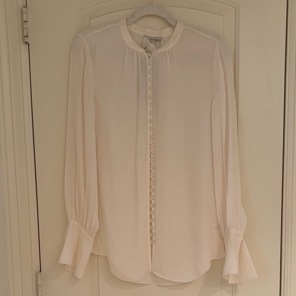 Joie Cream Button-Down Blouse